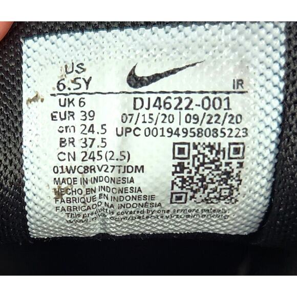 Nike Air Max Plus Youth GS 6.5Y Active Sneaker Black University Red DJ4622-001 - Picture 7 of 7